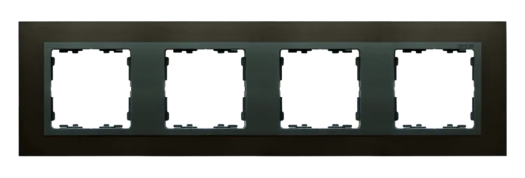 Rahmen 4fach Stahl graphit/ Zwischenrahmen graphit Kontakt Simon 82 82847-38