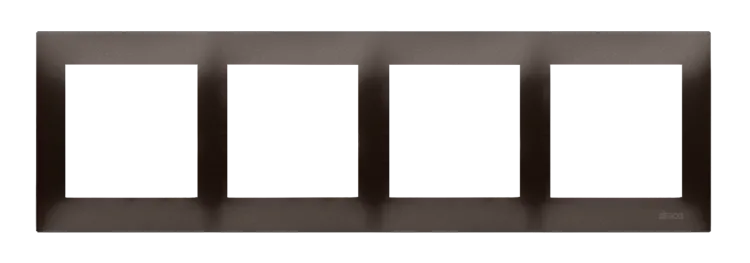Rahmen 4fach braun matt IP20/IP44 Simon 54 Premium Kontakt Simon DR4/46