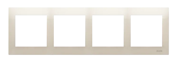 Rahmen 4fach für Hohlwanddose Gipskarton cremeweiß matt IP20/IP44 Kontakt Simon 54 Premium DRK4/41