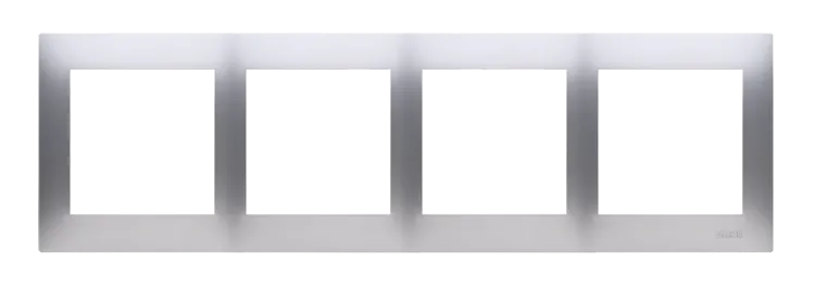 Rahmen 4fach für Hohlwanddose Gipskarton silber matt IP20/IP44 Kontakt Simon 54 Premium DRK4/43