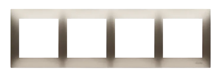 Rahmen 4fach gold matt IP20/IP44 Simon 54 Premium Kontakt Simon DR4/44