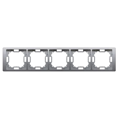 Rahmen 5-fach  Stahl inox Kontakt Simon BMRC5/21