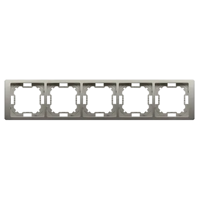 Rahmen 5-fach  satin met. Kontakt Simon BMRC5/29