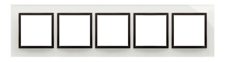 Rahmen 5fach Gewitterwolke glänzend Glas Kontakt Simon 54 Nature DRN5/72