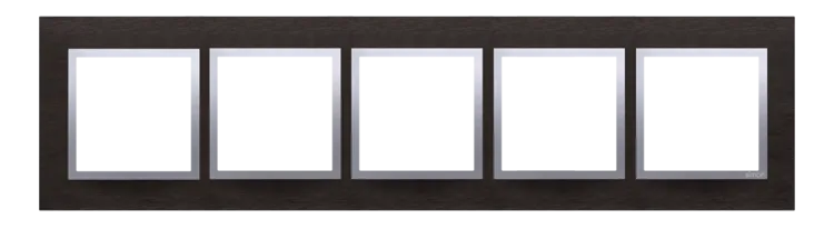 Rahmen 5fach  Inox Yin Metall Kontakt Simon 54 Nature DRN5/78