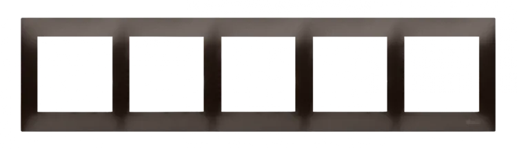Rahmen 5fach braun matt IP20/IP44 Simon 54 Premium Kontakt Simon DR5/46