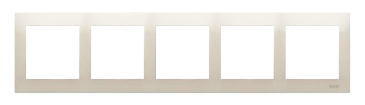 Rahmen 5fach für Hohlwanddose Gipskarton cremeweiß matt IP20/IP44 Kontakt Simon 54 Premium DRK5/41