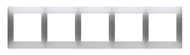 Rahmen 5fach für Hohlwanddose Gipskarton silber matt IP20/IP44 Kontakt Simon 54 Premium DRK5/43
