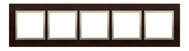 Rahmen 5fach goldene Wenge Holz Kontakt Simon 54 Nature DRN5/85
