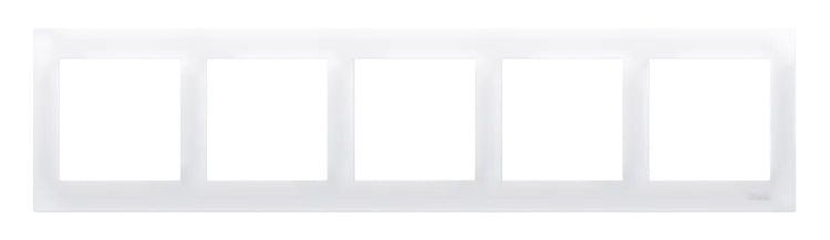 Rahmen 5fach weiß glänzend IP20/IP44 Simon 54 Premium Kontakt Simon DR5/11