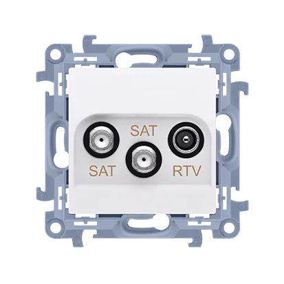 Satelliten-Antennendose SAT-SAT-RTV (Modul) weiß Simon 10