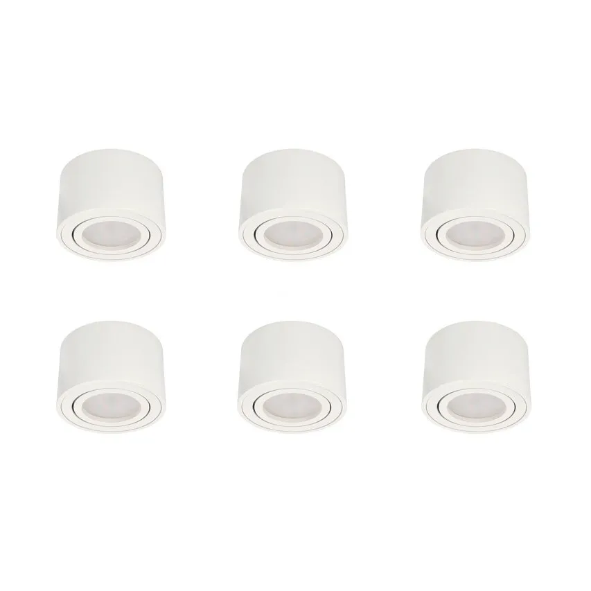 Satz von 6x ZALDA OV Weiß IP20 EDO777451 + 6x GARI LED INSERT 4,8W 4000K EDO777640, EDO Solutions
