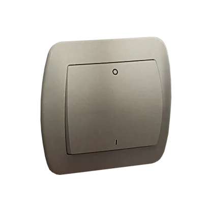 Schalter 2-polig IP20 10AX Satin matt metallisch Kontakt Simon AW2/29