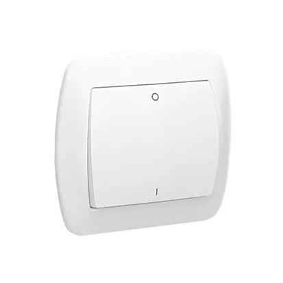 Schalter 2-polig IP20 10AX weiß glänzend metallisch Kontakt Simon AW2/11