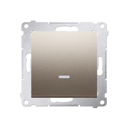 Schalter (Modul) 1polig mit LED Gold Kontakt Simon 54 Premium DW1L.01/44