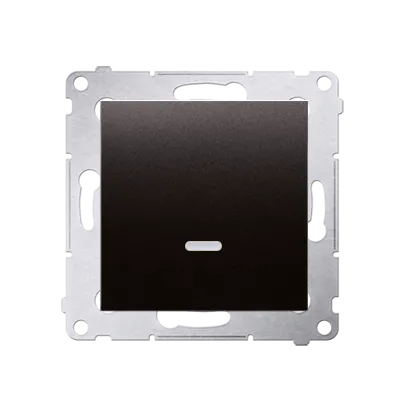 Schalter (Modul) mit LED (blaue Linse) Anthrazit matt Kontakt Simon 54 Premium DW1AL.01/48