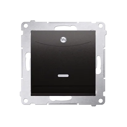 Schalter für Hotelkarte 2polig mit LED Nennstrom: 10A Anthrazit Kontakt Simon 54 Premium DWH2.01/48