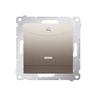 Schalter für Hotelkarte mit LED Nennstrom: 10A Gold Kontakt Simon 54 Premium DWH1.01/44