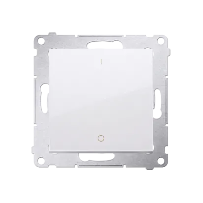 Schalter zweipolig mit Aufdruck und Steckklemmen Weiß Simon 54 Premium Kontakt Simon DW2.01/11