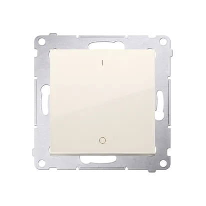 Schalter zweipolig mit Aufdruck und cremeweiß Kontakt Simon 54 Premium DW2A.01/41