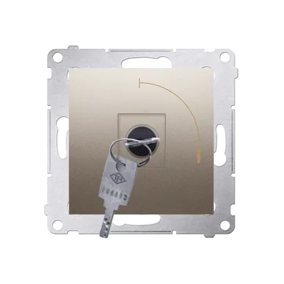 Schlüsselschalter 1polig „0-I” Gold Kontakt Simon 54 Premium DW1K.01/44