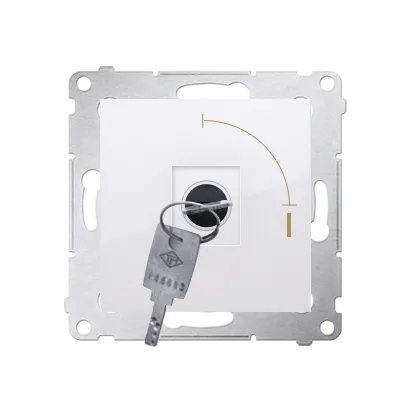 Schlüsselschalter 1polig „0-I” Weiß Kontakt Simon 54 Premium DW1K.01/11