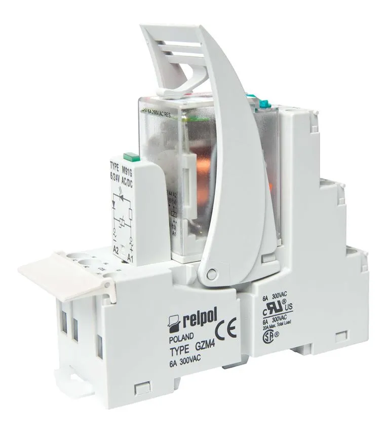 Schnittstellen relais: 4P - vier Schaltkontakte PIR4-024DC-00LD RELPOL