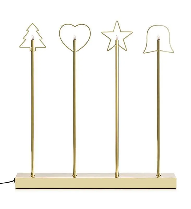 Schreibtischlampe GINGER 4L E5 Messing