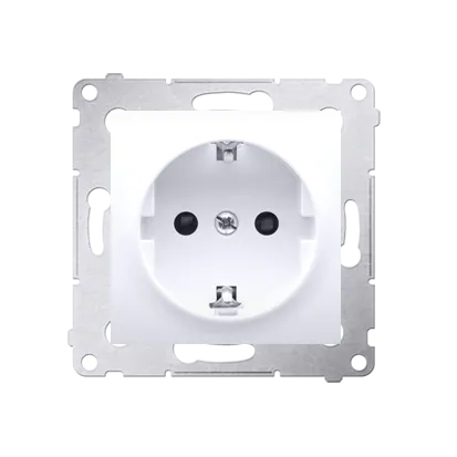 Steckdose SCHUKO und weiß glänzend Kontakt Simon 54 Premium DGSz1Z.01/11
