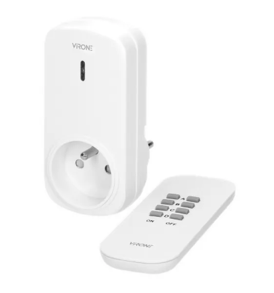 Steckdose für drahtlose Fernsteuerung 1+1