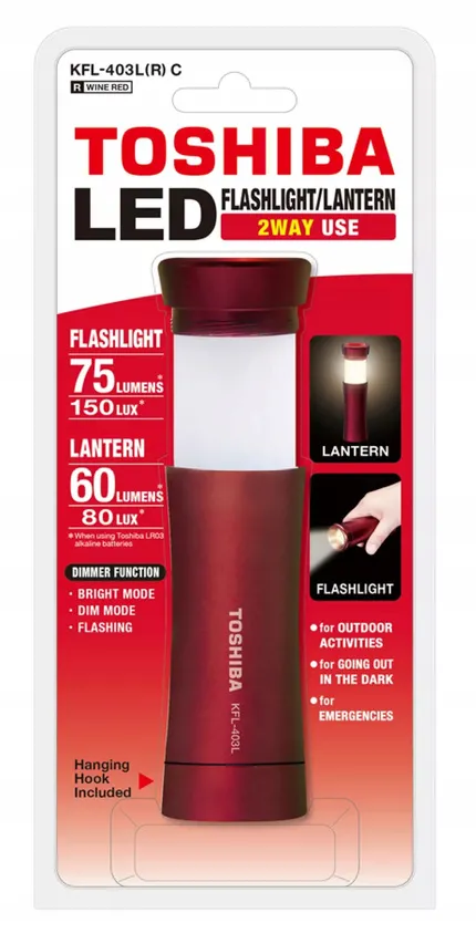 TOSHIBA 2-Wege-LED-Taschenlampe KFL-403L(R) C BP