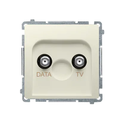 TV-DATA Antennendose Anschlussdämpfung 5dB beige matt Kontakt Simon BMAD1.01/12