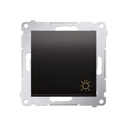 Taster 1fach mit Aufdruck "Licht" und Anthrazit matt Kontakt Simon 54 Premium DS1.01/48