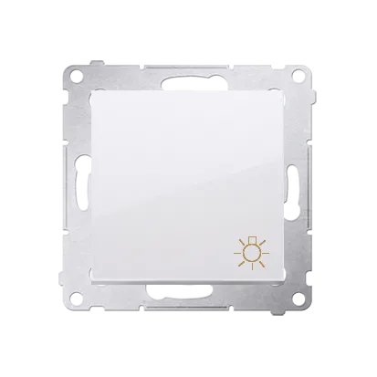 Taster 1fach mit Aufdruck "Licht" und Steckklemmen Simon 54 Premium Kontakt Simon DS1.01/11