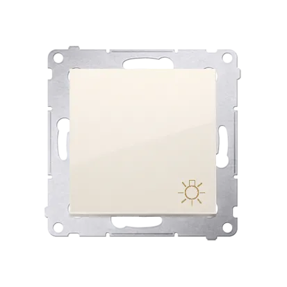 Taster 1fach mit Aufdruck "Licht" und cremeweiß Kontakt Simon 54 Premium DS1.01/41