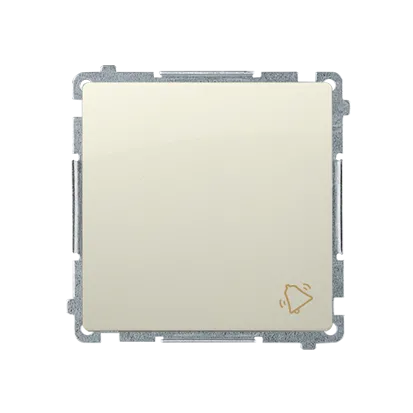 Taster Einsatz mit Aufdruck "Klingel" beige matt Kontakt Simon BMD1A.01/12