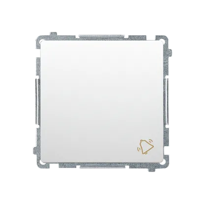 Taster Einsatz mit Aufdruck "Klingel" weiß glänzend Kontakt Simon BMD1A.01/11