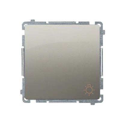 Taster Einsatz mit Aufdruck "Licht" Satin met. Kontakt Simon BMS1A.01/29