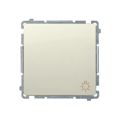 Taster Einsatz mit Aufdruck "Licht" beige matt Kontakt Simon BMS1A.01/12