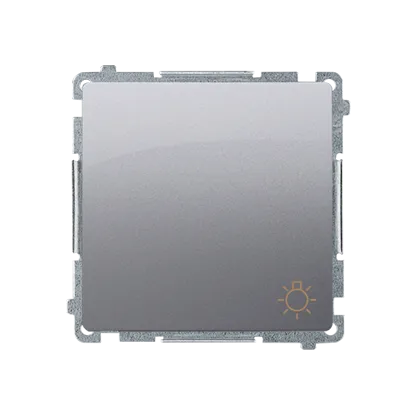 Taster Einsatz mit Aufdruck "Licht" inox met. Kontakt Simon BMS1A.01/21