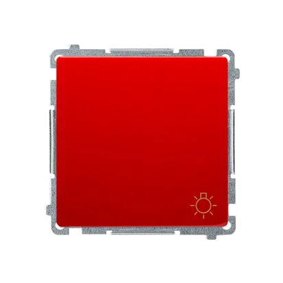 Taster Einsatz mit Aufdruck "Licht" rot glänzend Kontakt Simon BMS1.01/22
