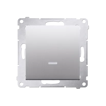 Taster Wechsler (Modul) 1 polig mit LED und Silber Kontakt Simon 54 Premium DP1L.01/43