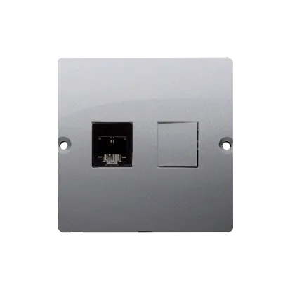 Telefondose 1fach RJ11 inox met. Kontakt Simon BMTF1.02/21