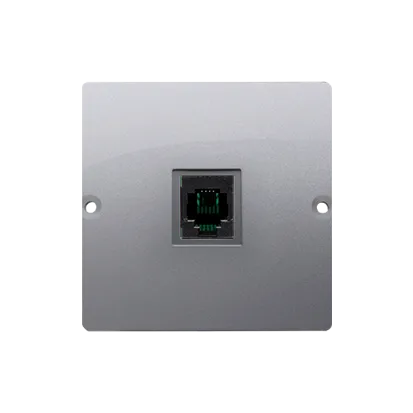 Telefondose 1fach RJ11 inox met. Kontakt Simon BMTU.01/21