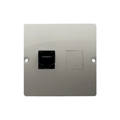 Telefondose 1fach RJ12 satin met. Kontakt Simon BMT1.02/29