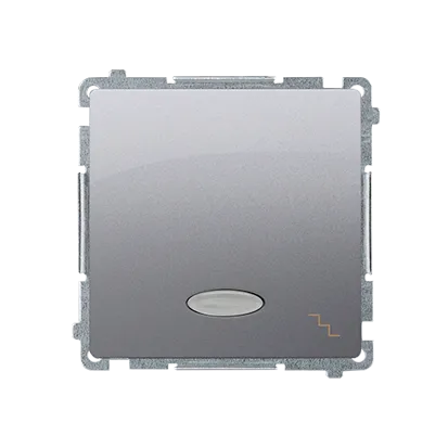 Treppenschalter 10AX 250V mit Aufdruck "Treppe" beleuchtet silber matt Kontakt Simon BMW6L.01/43