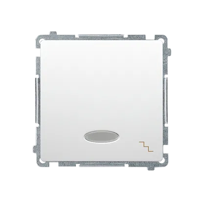 Treppenschalter 10AX 250V mit Aufdruck "Treppe" beleuchtet weiß glänzend Kontakt Simon  BMW6L.01/11