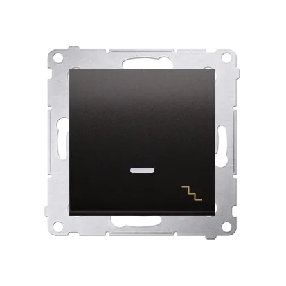 Treppenschalter (Modul) mit Aufdruck und Beleuchtung anthrazit Kontakt Simon 54 Premium DW6L.01/48