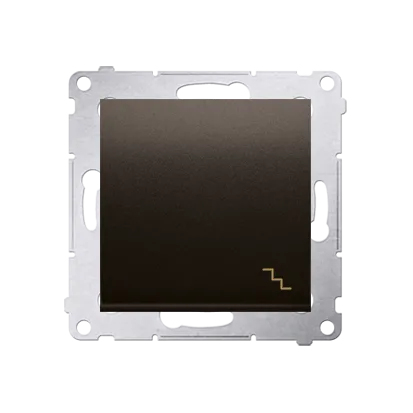 Treppenschalter (Modul) mit Aufdruck und Braun matt Kontakt Simon 54 Premium DW6A.01/46