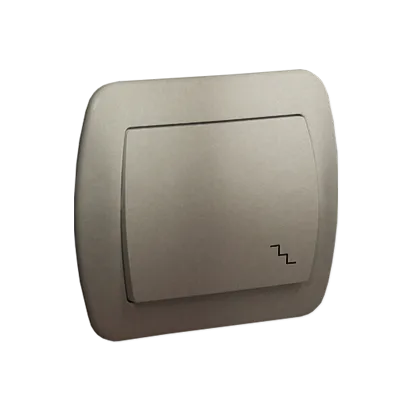 Treppentaster 1fach 10AX Satin met. Kontakt Simon AW6/29